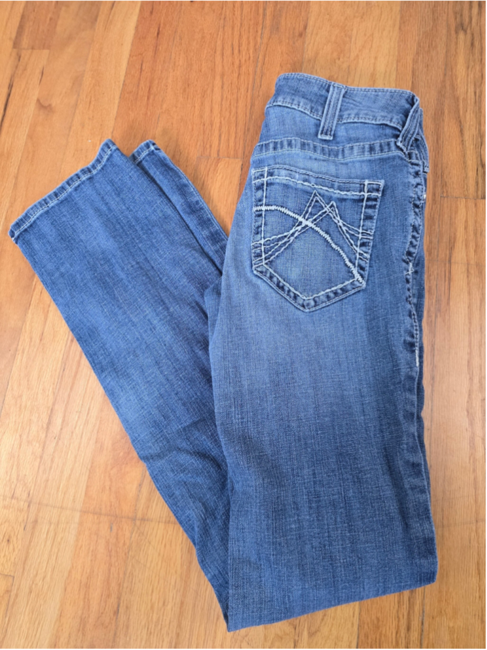 Ariat REAL Stryker Gianna Straight Jeans Women’s 27 Western Denim Distressed